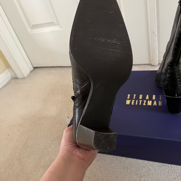 Brown heeled leather western boots, size 9.5 - Picture 3 of 4